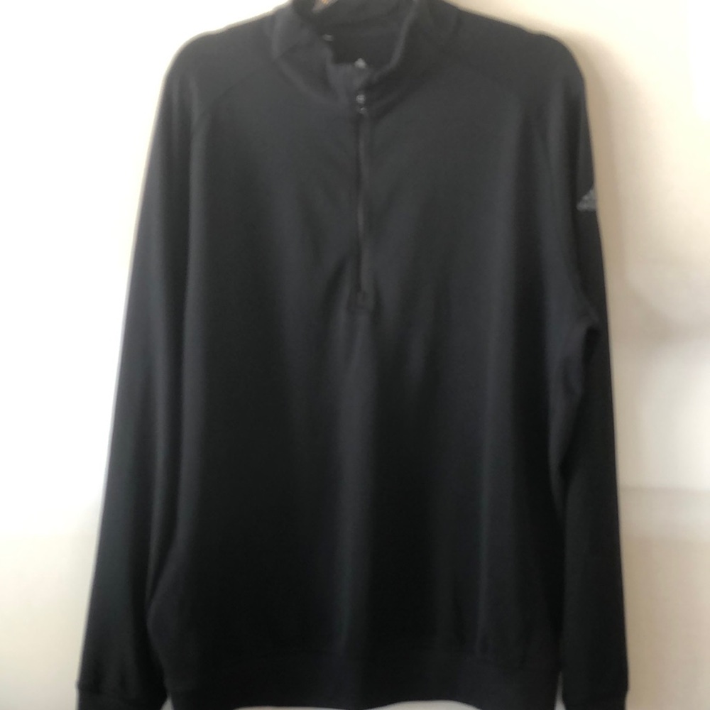 Adidas Men Black Quarter-Zip Pullover Large